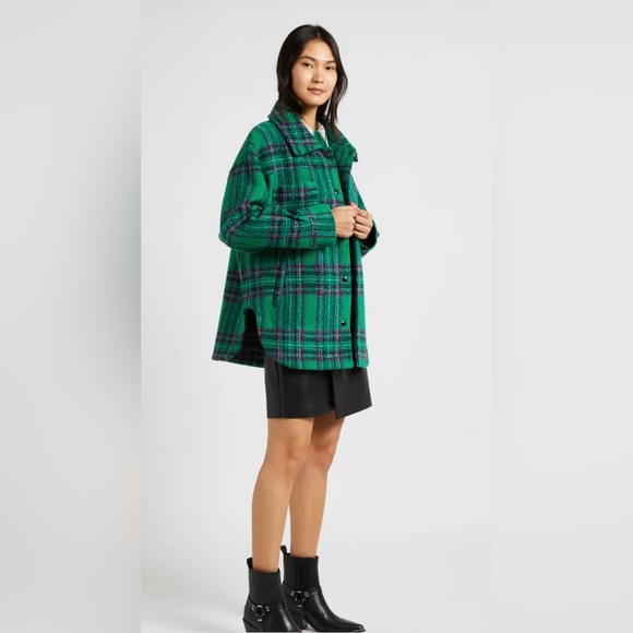 SUNCOO Jackets & Blazers - SUNCOO EASY - Vert Cropped wool-blend check jacket